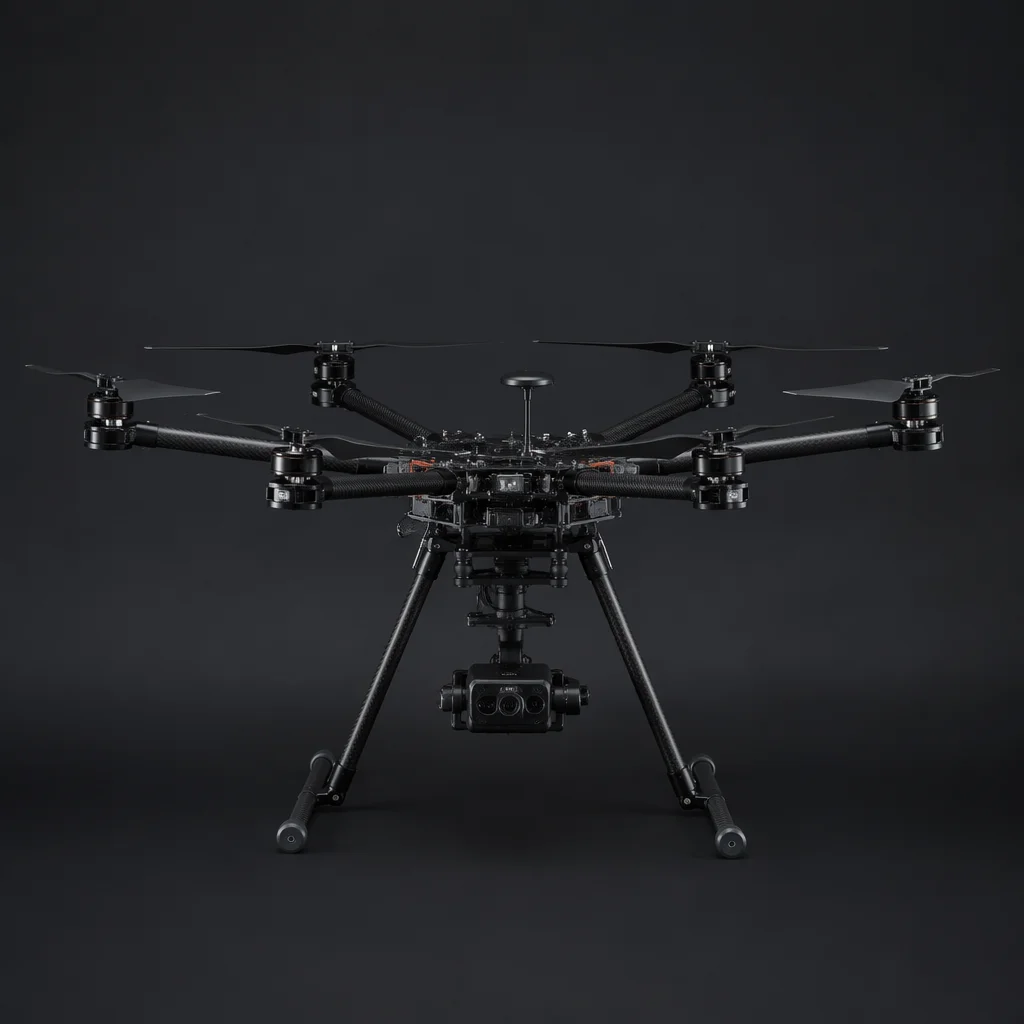 Conceptual complete multirotor UAV platform visualization